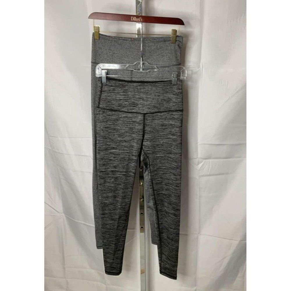 2 pairs VSX Victoria’s Secret Sport workout tights leggings pants gray and black
